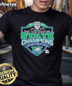 Uwharrie Charter Eagles 2025 3 Peat State Champions NCHSAA T-Shirt showcasing school pride and athletic achievement.