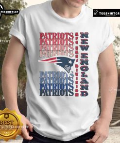Official New England Patriots Gradient Wordmark T-Shirt featuring bold team colors and stylish design for fans.
