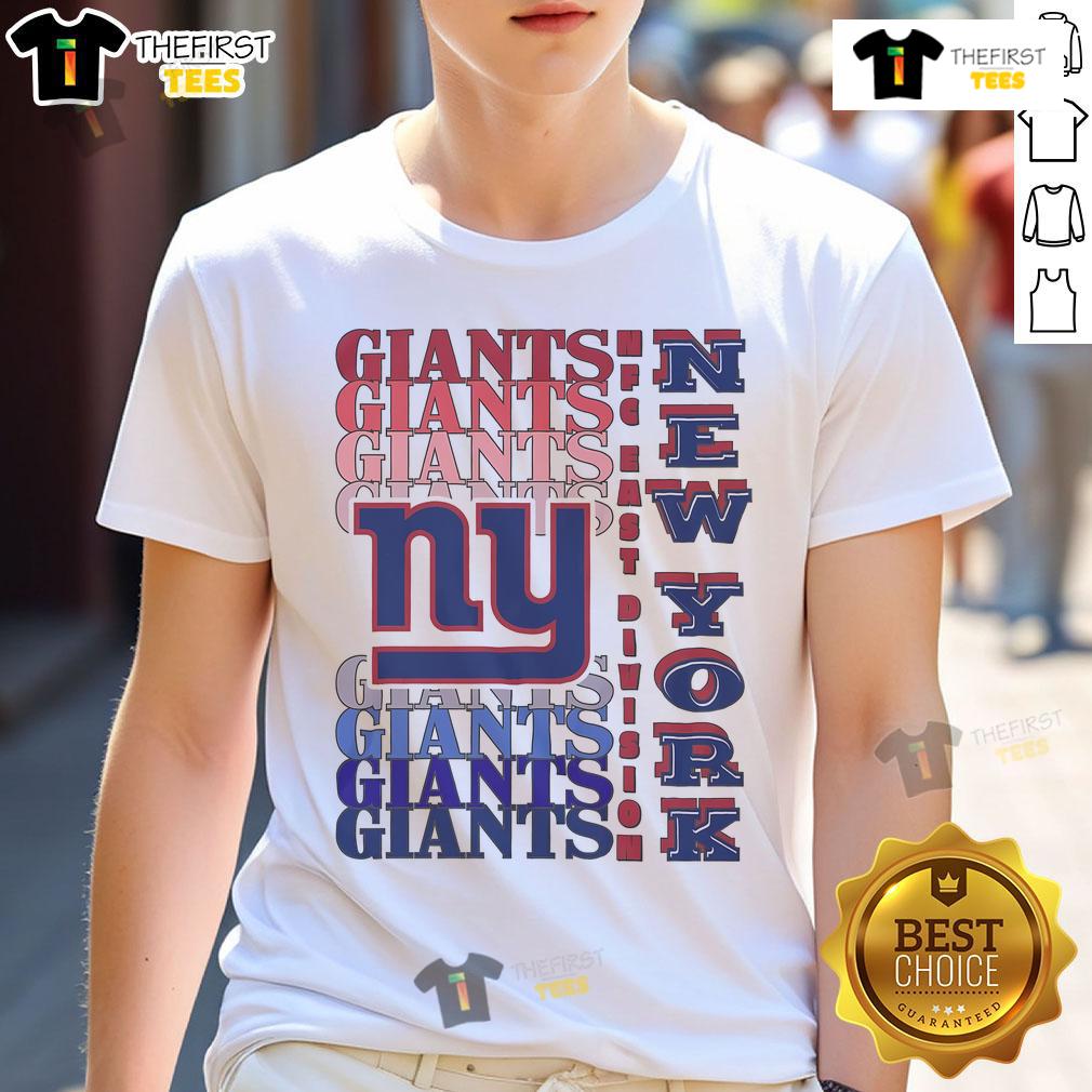 Official New York Giants Gradient Wordmark T Shirt Official New York Giants Gradient Wordmark T-Shirt featuring bold team colors and logo, perfect for fans.