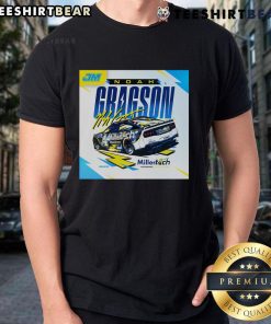 Official Noah Gragson Millertech T-Shirt featuring bold graphics and a comfortable fit for racing fans.