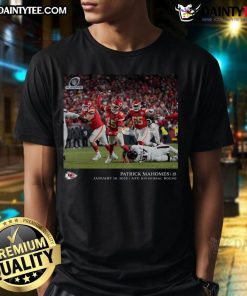 Official Patrick Mahomes Kansas City Chiefs NFL Flash Features Divisional Round T-Shirt showcasing team spirit and style.