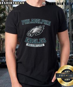Official Philadelphia Football X Miller Lite T-Shirt featuring a bold design perfect for fans and game day celebrations.