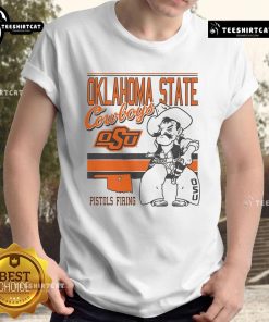 Official Pistol Pete Oklahoma State Cowboys retro logo mascot T-shirt showcasing vintage team spirit and style.