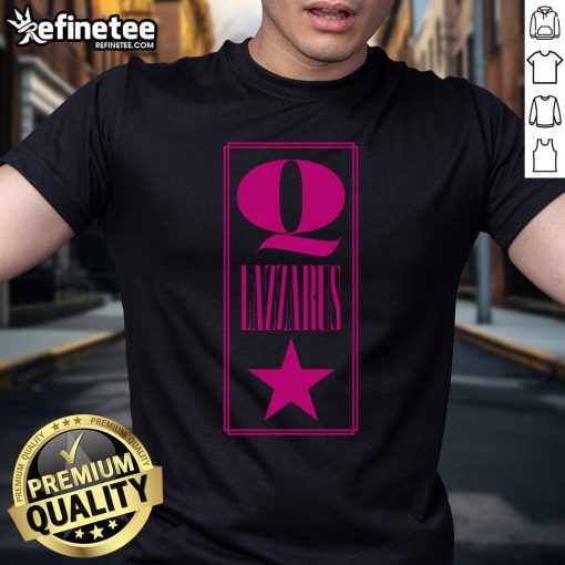 Official Q Lazzarus Logo T-Shirt featuring a bold graphic design of the iconic logo on a stylish black tee.