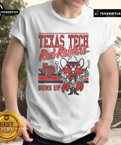 Alt Text: Official Raider Red Texas Tech Red Raiders retro logo mascot t-shirt featuring bold graphics and vibrant colors.