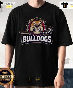 Alt Text: Official Shoresy Sudbury Blueberry Bulldogs T-Shirt featuring Sudbury Bulldogs logo from Letterkenny series.