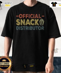 Funny Father's Day Dad Joke T-Shirt for Official Snack Distributor, featuring playful graphics and humorous text.