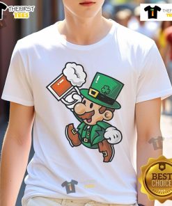 Official St Patrick's Day St Paddy's Jump T-Shirt featuring a festive design perfect for celebrating Irish culture.