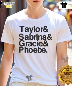 Official Taylor & Sabrina & Gracie And Phoebe T-Shirt featuring vibrant design and soft fabric, perfect for fans.