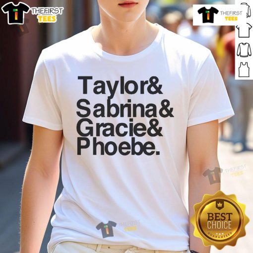 Official Taylor & Sabrina & Gracie And Phoebe T-Shirt featuring vibrant design and soft fabric, perfect for fans.