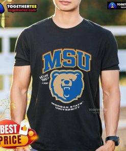 Alt Text: Official The Yard Essentials Morgan State University T-Shirt featuring the university logo and vibrant colors.