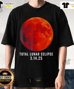 Official Total Lunar Eclipse March 14 2025 Celestial T-Shirt featuring a stunning eclipse design and cosmic elements.