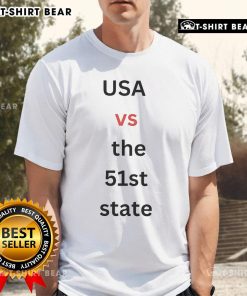 Official USA vs The 51st State T-Shirt featuring a bold graphic design symbolizing statehood and American pride.