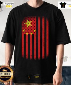 Official Vintage Chinese Flag T-Shirt featuring a distressed design of the Chinese flag on a classic tee.