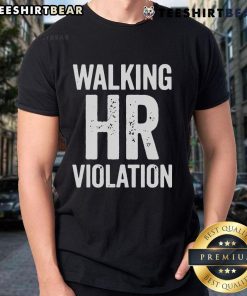 Official Walking HR Violation vintage T-shirt featuring humorous human resources nightmare design for HR professionals.