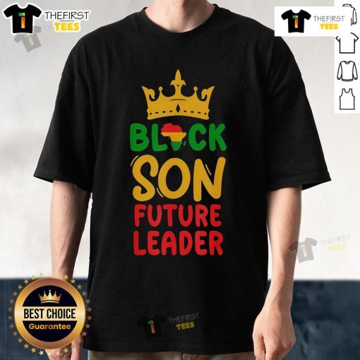 Original Black Son Future Leader T-Shirt featuring Afro design celebrating Black History and heritage.