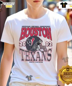 Original Houston Texans Classic Team Helmet T-Shirt featuring vibrant team colors and iconic helmet design, perfect for fans.