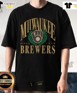 Original Milwaukee Brewers Pitchout Since 1970 T-Shirt featuring vintage design and team colors for baseball fans.