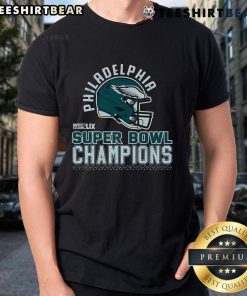 Original Philadelphia Eagles Black 2024 Super Bowl Champions Hard Count Champs T-Shirt featuring team logo and bold design.