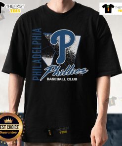 Original Philadelphia Phillies Side Arm Baseball Club T-Shirt featuring vibrant team colors and iconic logo design.