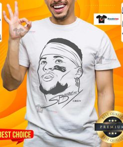 Original Saquon Barkley Floating Head T-Shirt featuring a vibrant graphic of the NFL star's iconic floating head design.
