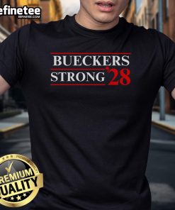 Alt Text: Premium Bueckers Strong '28 T-Shirt featuring bold design, perfect for fans of Paige Bueckers and sports apparel.