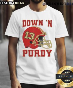 Premium Down N Purdy 13 Purdy American Quarterback T-Shirt featuring bold graphics and high-quality fabric for fans.
