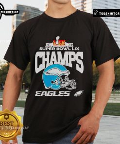 Alt Text: Premium Eagles Super Bowl Champions 2025 T-Shirt featuring Philadelphia Eagles Lix Champs design for fans.