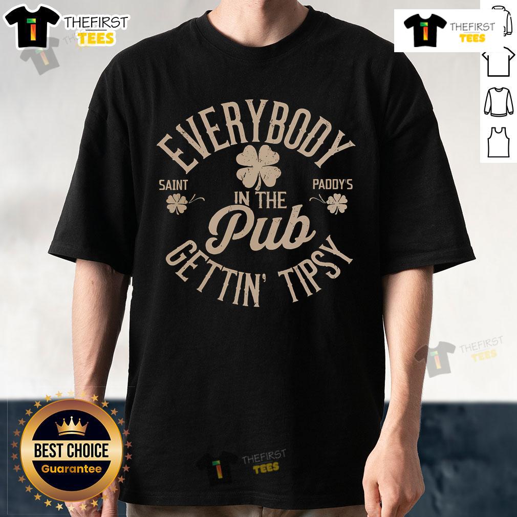 Premium Everybody In The Pub Getting Tipsy T Shirt Premium Everybody In The Pub Getting Tipsy T-Shirt featuring a fun design perfect for casual outings and pub gatherings.