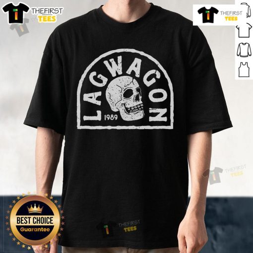 Premium Lagwagon Skull 1989 T-Shirt featuring a bold skull graphic, perfect for punk rock fans and collectors.