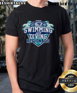 Premium NCHSAA Swimming and Diving Regional 2025 T-Shirt featuring vibrant graphics and a comfortable fit for athletes.