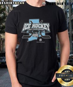 Alt Text: Premium Riil Ice Hockey State Championships 2025 T-Shirt featuring bold graphics and vibrant colors for fans.