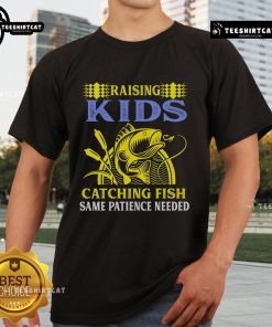 Premium 'Fishing Mom' T-Shirt featuring a design of a fish being caught, perfect for patient anglers and fishing enthusiasts.