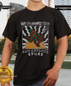 Alt Text: Pretty A Tribe Called Quest X San Antonio Spurs We On Award Tour T-Shirt featuring vibrant graphics and bold design.