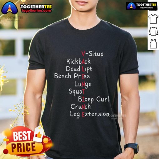 Pretty A Valentine's Day Gym Workout Exercises T-Shirt featuring fun graphics perfect for fitness lovers on Valentine's Day.