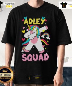 Pretty Adley Squad Unicorn Dabbing T-Shirt featuring a colorful unicorn in a playful dabbing pose for kids.