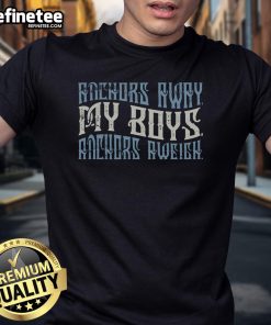 Pretty Anchors Away My Body T-Shirt featuring a stylish anchor design, perfect for nautical fashion lovers.