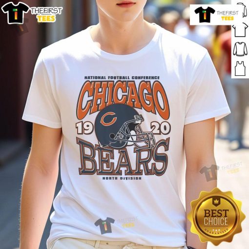 Alt Text: Pretty Chicago Bears classic team helmet t-shirt showcasing the iconic Bears logo and vibrant team colors.