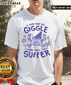 Pretty I Hope That You Giggle More Than You Suffer Frog Witch T-Shirt featuring a whimsical frog witch design.