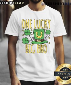 Big Bro T-Shirt for St. Patrick's Day featuring 'Pretty One Lucky' design, perfect for celebrating sibling pride.