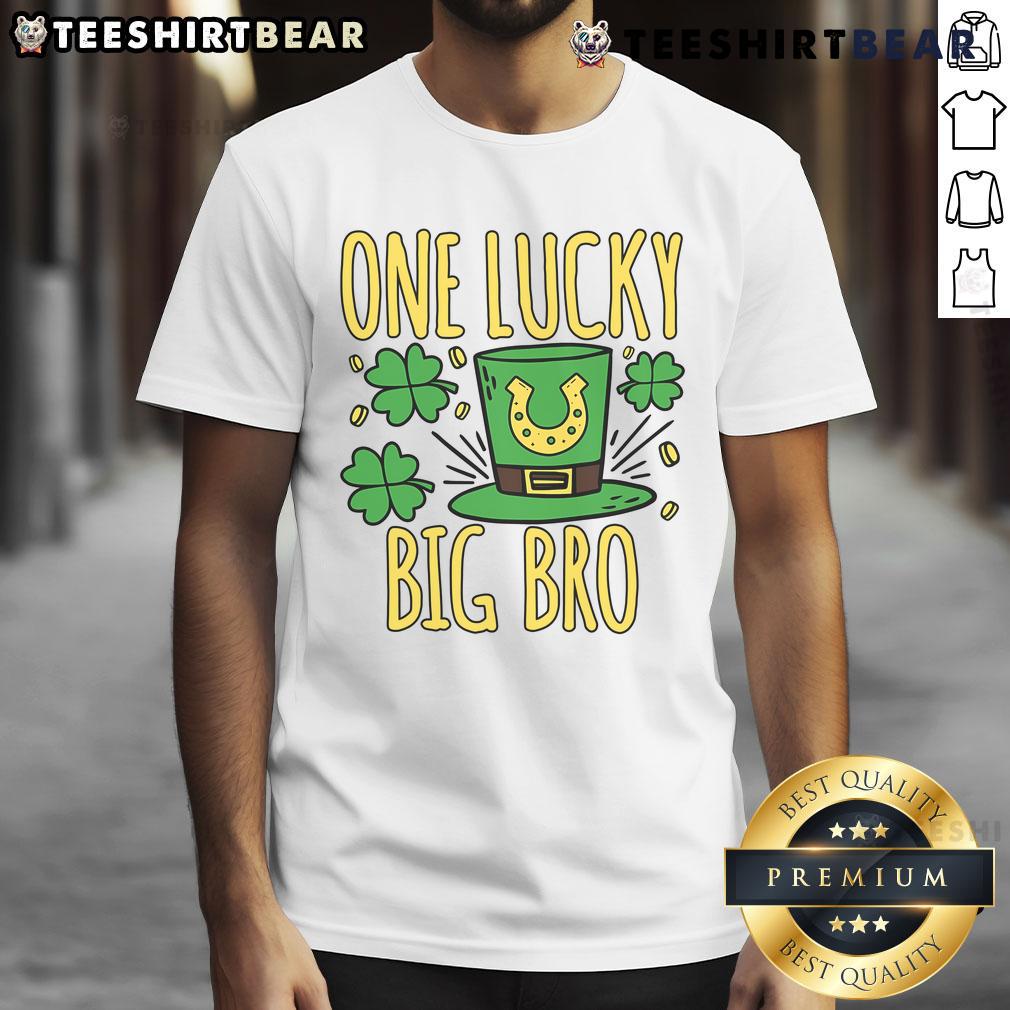Pretty One Lucky Big Bro St Patrick'S Day Big Bro T Shirt Big Bro T-Shirt for St. Patrick's Day featuring 'Pretty One Lucky' design, perfect for celebrating sibling pride.