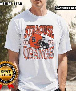 Alt Text: Pretty Syracuse Orange Classic Team Helmet T-Shirt featuring vibrant orange color and iconic Syracuse logo design.