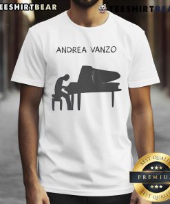 Top Andrea Vanzo Eco Piano T-Shirt featuring eco-friendly fabric and stylish piano graphic design.