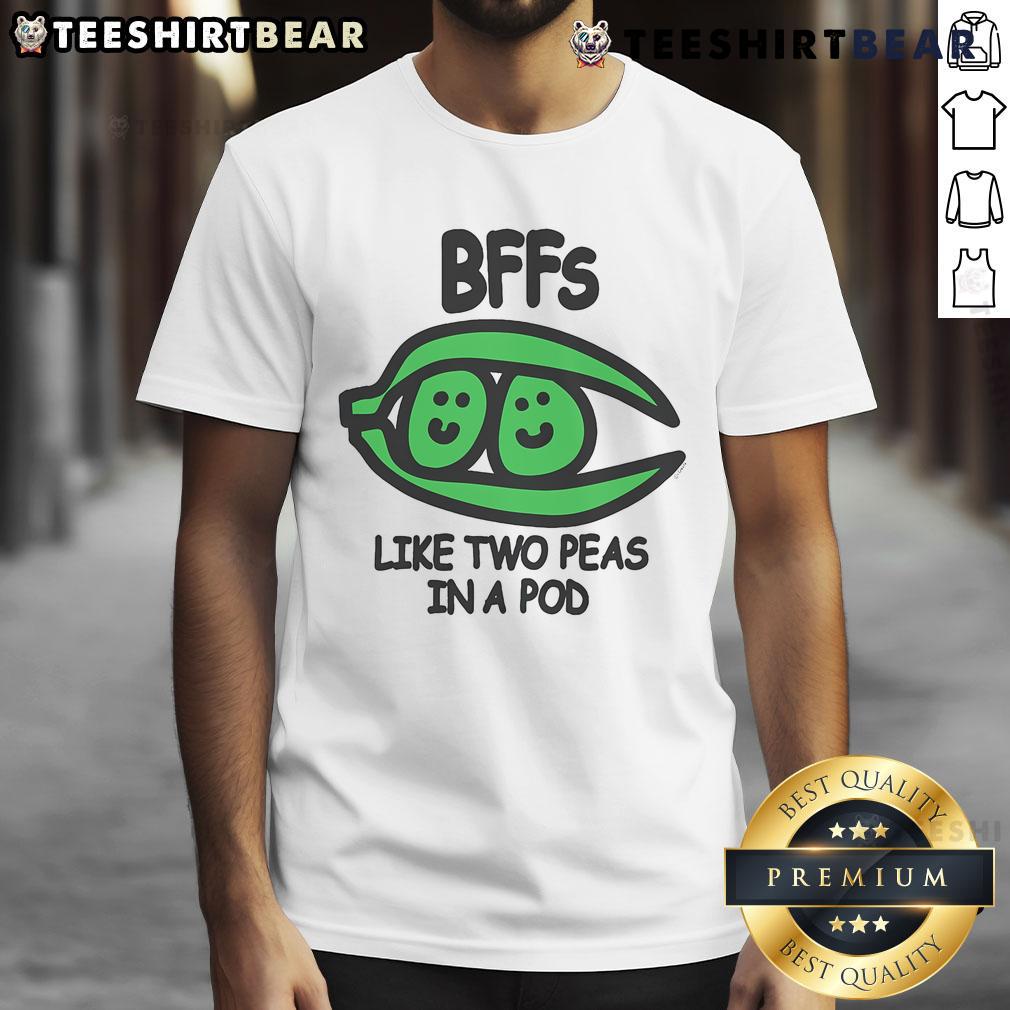 Top Bffs Like Two Peas In A Pod T Shirt Top Bffs Like Two Peas In A Pod T-Shirt design featuring two peas in a pod graphic, perfect for best friends.