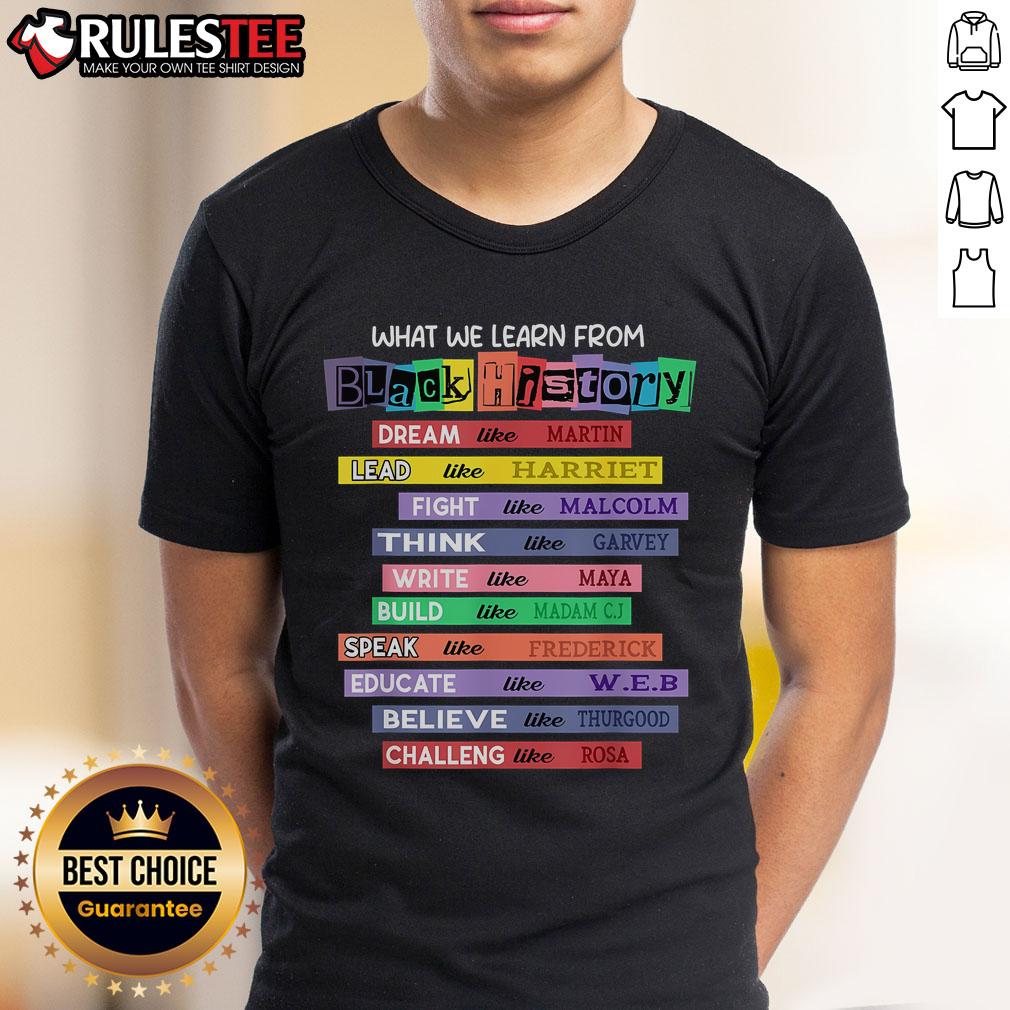 Top Black History What Learn From Black History Month T Shirt Top Black History Month T-Shirt featuring inspiring quotes and designs celebrating Black history and culture.