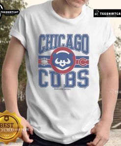 Top Chicago Cubs '47 Letters Headline T-Shirt featuring bold team graphics, perfect for fans and game day attire.