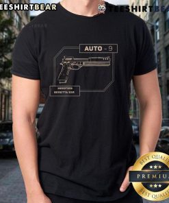 Alt Text: Top Cinematic Gun Auto T-Shirt featuring a stylish graphic design of vintage firearms for movie enthusiasts.