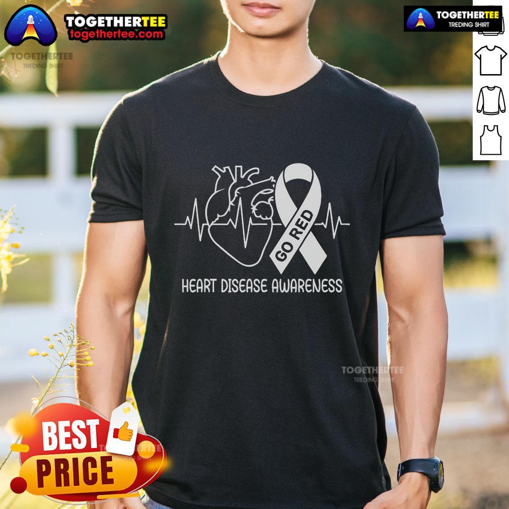 Top Go Red For Heart Disease Awareness T Shirt Top Go Red For Heart Disease Awareness T-Shirt featuring a bold red design promoting heart health and wellness.