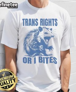 Top Inclusive Tran Rights or I Bites Gay Rights T-Shirt featuring bold graphics promoting LGBTQ+ rights and inclusivity.