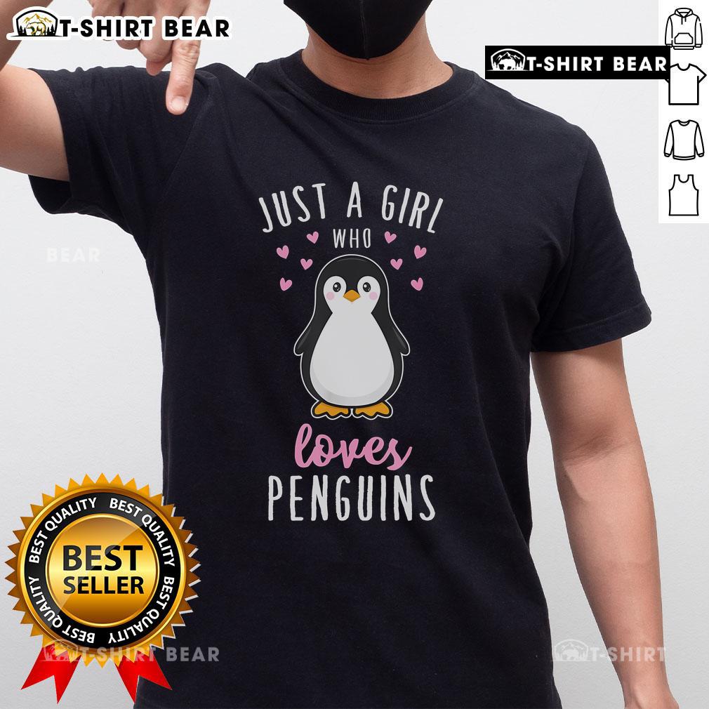 Top Just A Girl Who Loves Penguins T Shirt Top Just A Girl Who Loves Penguins T-Shirt featuring a cute penguin graphic on a stylish women's tee.